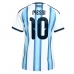 Maillot de foot Argentine Lionel Messi #10 Domicile vêtements Femmes Monde 2026 Manches Courtes